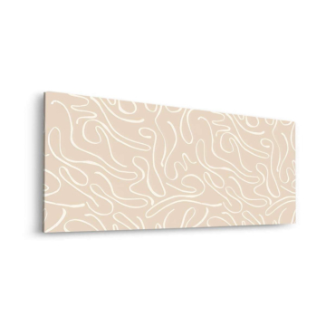 Motif de lignes ondulées neutres - tableau Dibond mat