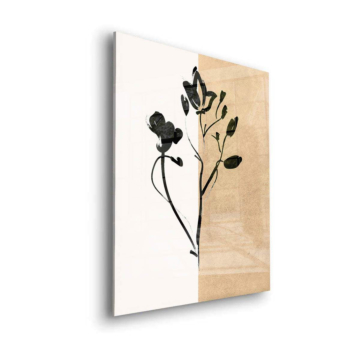 Botanical Stem Line Acrylic Glass Art