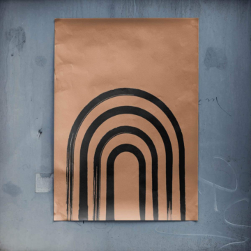 Negro Rainbow arco - póster