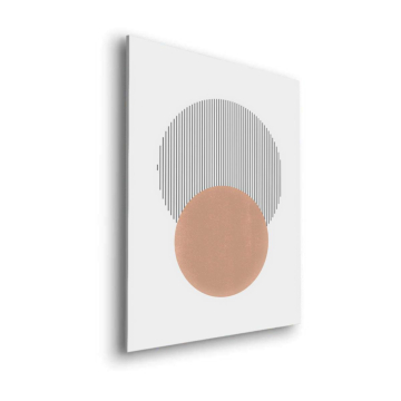 Cercle abstrait rayé - tableau Dibond mat