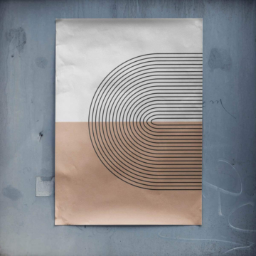 Abstrait courbe ligne - poster