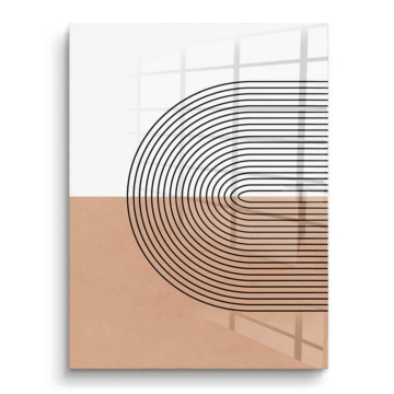 Abstrait courbe ligne - tableau PVC brillant