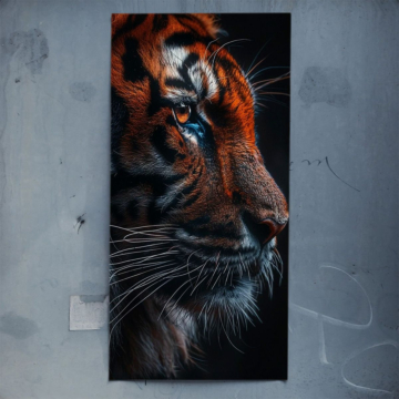 Retrato de tigre oscuro - póster