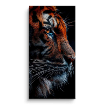 Portrait de tigre sombre - tableau sur toile