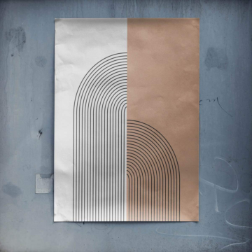 Superpuesto arco líneas - póster