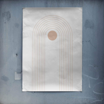 Minimalist arco Sun - póster