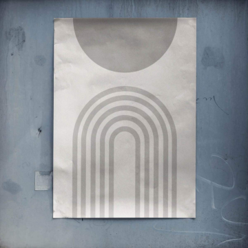 Gray Arch Abstract Poster Art