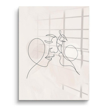 Minimal Kiss Line PVC Gloss Art