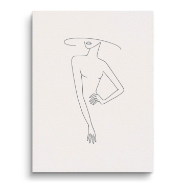Minimal Woman Line Canvas Art