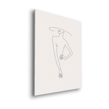 Minimal Woman Line Dibond Matt Art