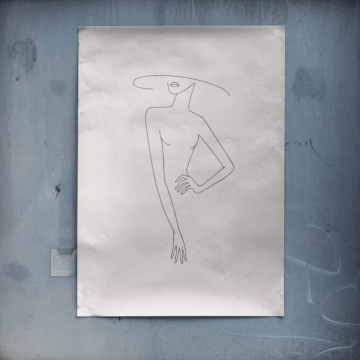 Minimaliste femme ligne - poster