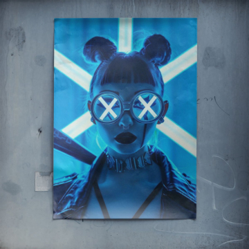 Neon Mouse Girl Poster Art
