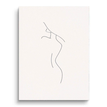 Minimal Woman Silhouette PVC Matt Art