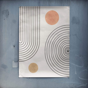 Sun Circles Line Poster Art