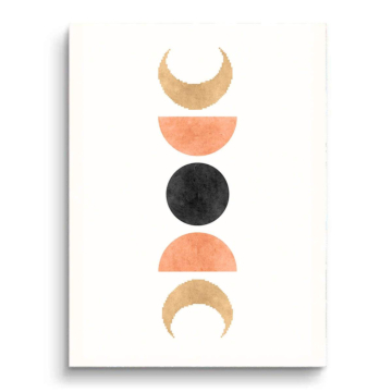 Bohème lune phase - tableau PVC mat