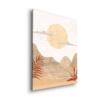 Minimalistische Wüstenlandschaft - Acrylglasbild