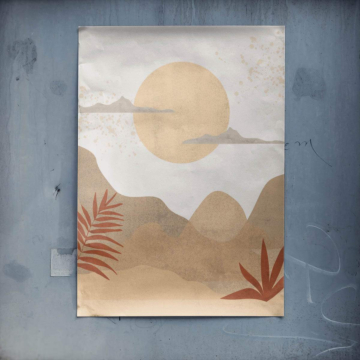 Minimal Desert Landscape Poster Art