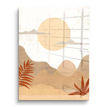 Minimalista desierto paisaje - cuadro PVC brillante