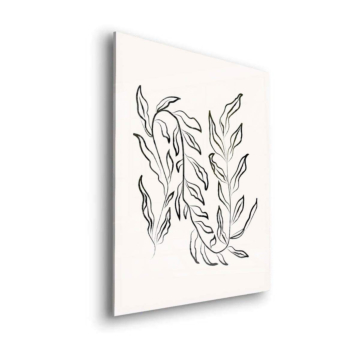 Botanical Foliage Line Acrylic Glass Art