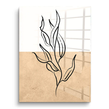 Minimaliste botanique ligne - tableau PVC brillant