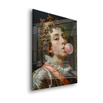 Renaissance Bubblegum Portrait Acrylic Glass Art
