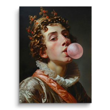 Renaissance Bubblegum Portrait Canvas Art