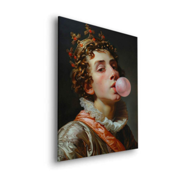 Portrait renaissance bubble-gum - tableau Dibond mat