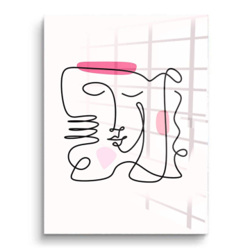 Sleepy Face Line Art PVC Gloss Art