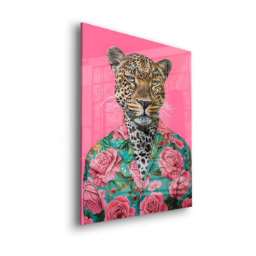 Stylisches Leoparden-Porträt - Acrylglasbild