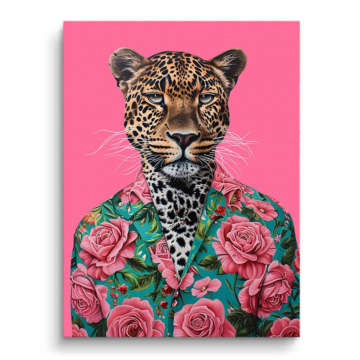 Stylish Leopard Portrait Canvas Art