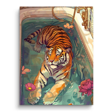 Vintage Tiger Car Canvas Art