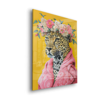Wildblumen-Leopardenkönigin - Acrylglasbild