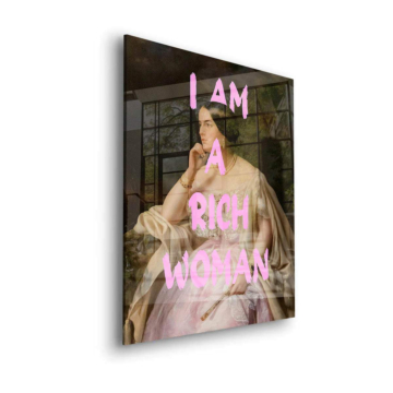 Rich Woman Portrait Acrylic Glass Art