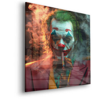 Rauch-Porträt inspiriert von Joker - Acrylglasbild