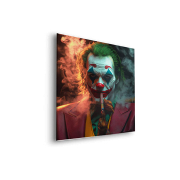 Retrato con humo inspirado en Joker - cuadro Dibond mate