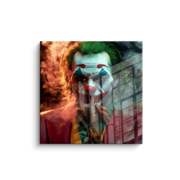 Joker Inspired Smoke Portrait PVC Gloss Art