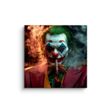 Portret w dymie inspirowany Jokerem - obraz na matowym PVC