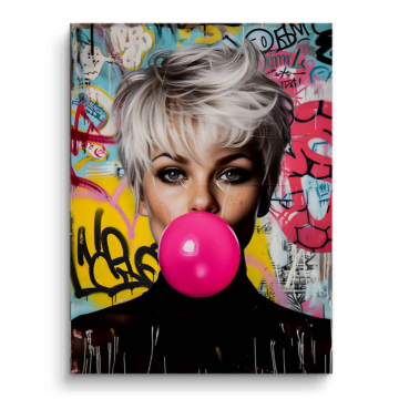 Graffiti Bubblegum Woman PVC Matt Art