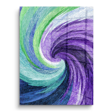 Spirale abstraite colorée - tableau PVC brillant