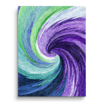 Spirale abstraite colorée - tableau PVC mat