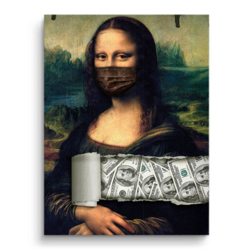 Mona Lisa Money Inspired Canvas Art