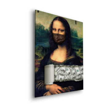 Geldmotiv inspiriert von Mona Lisa - Dibond-Bild matt