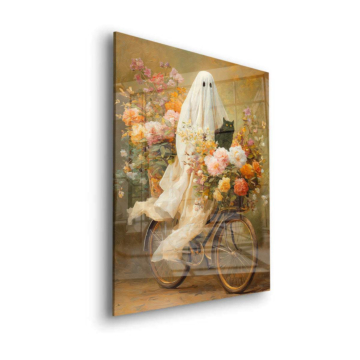 Florales Geisterfahrrad - Acrylglasbild