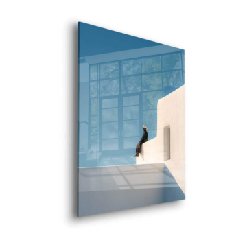 Minimal White Architecture Acrylic Glass Art