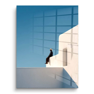 Minimaliste blanc architecture - tableau PVC brillant