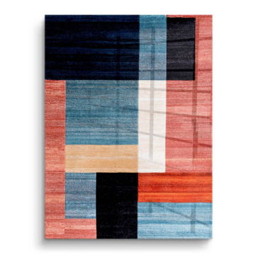 Composition moderne en blocs de couleur - tableau PVC brillant