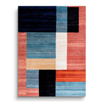 Composition moderne en blocs de couleur - tableau PVC mat
