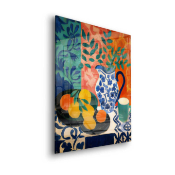 Mediterranean Fruit Flowers Acrylic Glass Art