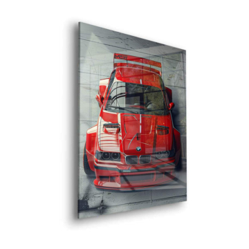 Red BMW M3 GTR Inspired Acrylic Glass Art