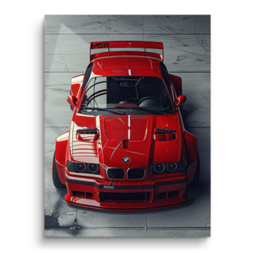 Red BMW M3 GTR Inspired Canvas Art
